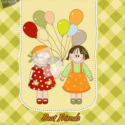 Image of best friends greeting card