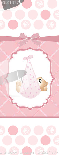 Image of baby girl shower card