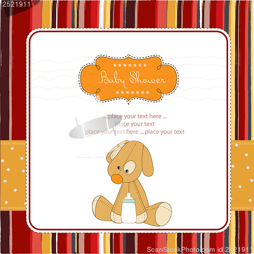 Image of baby shower card with puppy