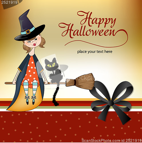 Image of Halloween witch background