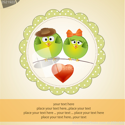 Image of Birds couple in love