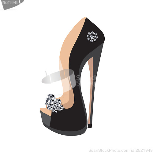 Image of Luxury shoes on a high heel isolated on white background