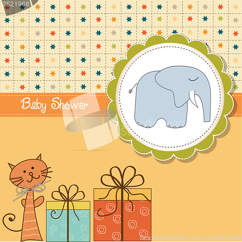 Image of funny cartoon baby shower card