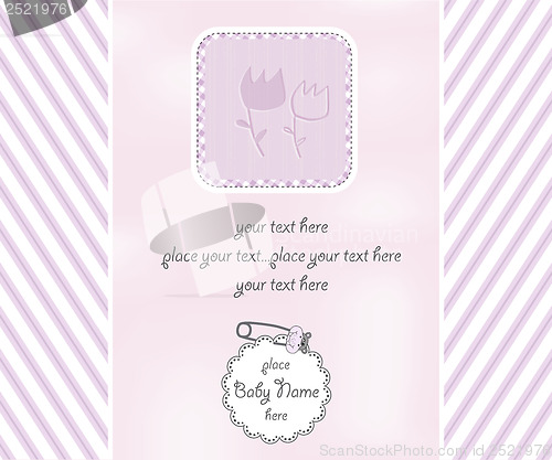 Image of baby girl shower card