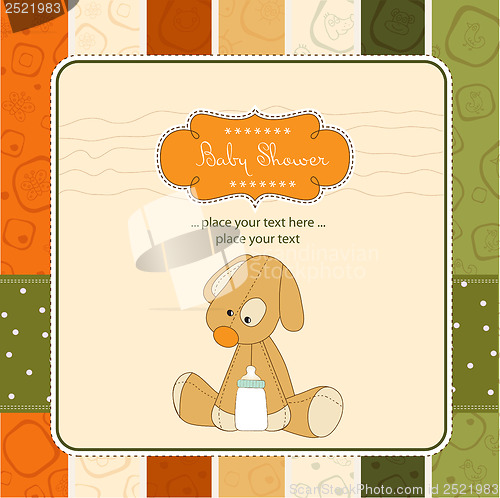 Image of baby shower card with puppy