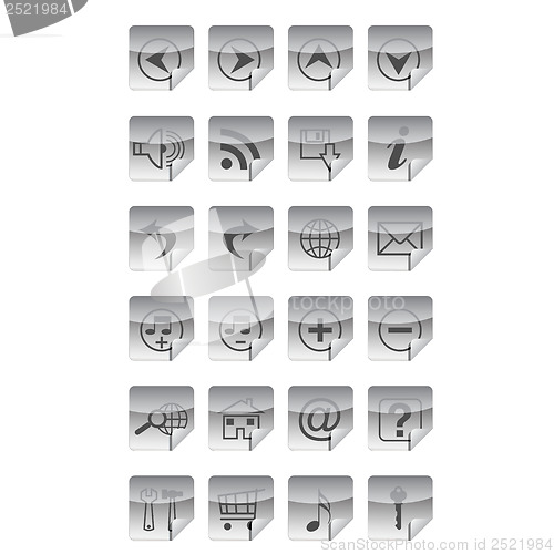 Image of internet icon, social media icon set