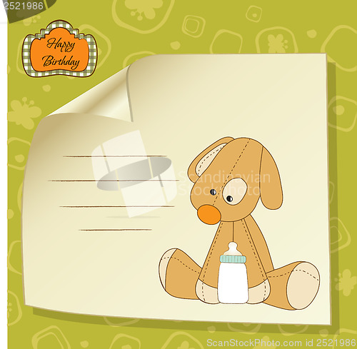 Image of baby shower card with puppy