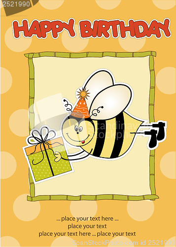 Image of birthday card with bee