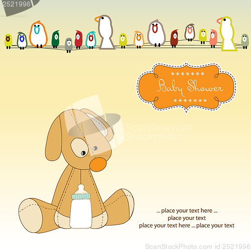 Image of baby shower card with puppy