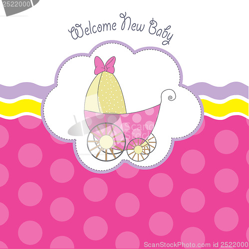 Image of baby girl announcement card