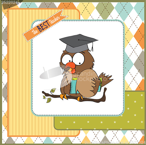 Image of Owl Teacher in vector format