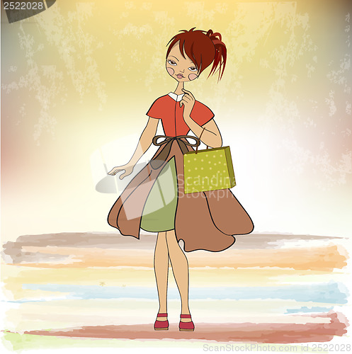 Image of girl at shopping