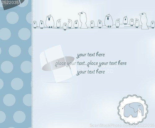 Image of new baby boy shower card