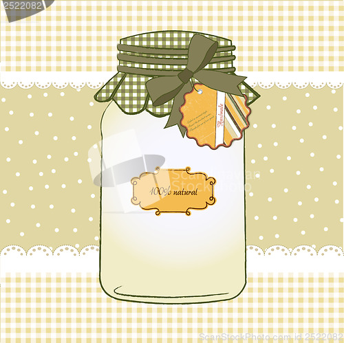 Image of pure biological food jar