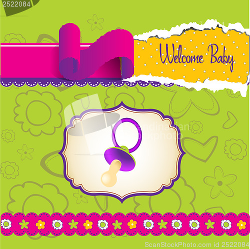 Image of baby girl shower card