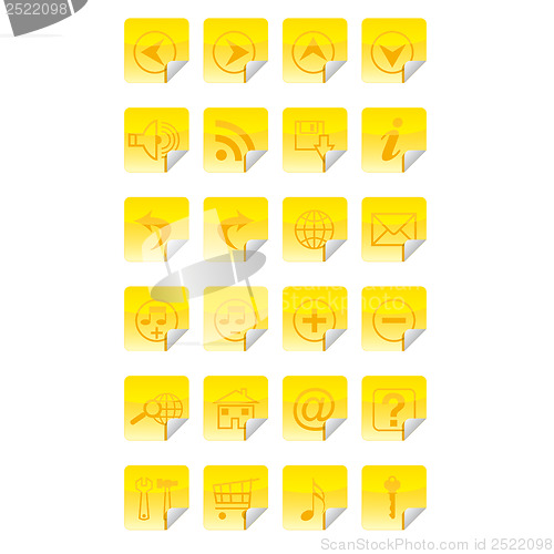Image of internet icon, social media icon set