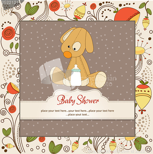 Image of baby shower card with puppy