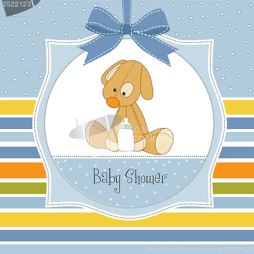 Image of baby shower card with puppy