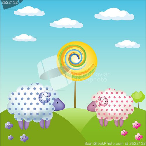 Image of Sheep in love