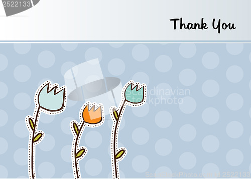 Image of thank you flowers card