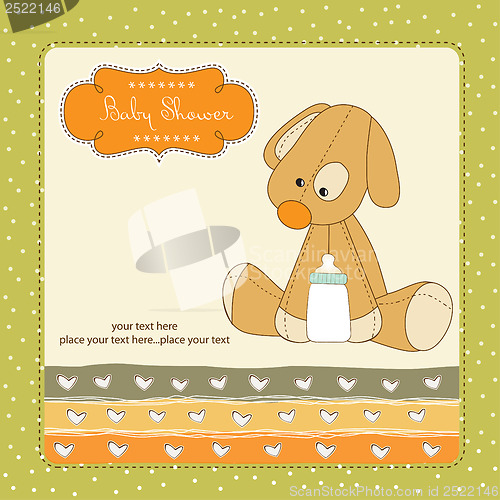 Image of baby shower card with puppy