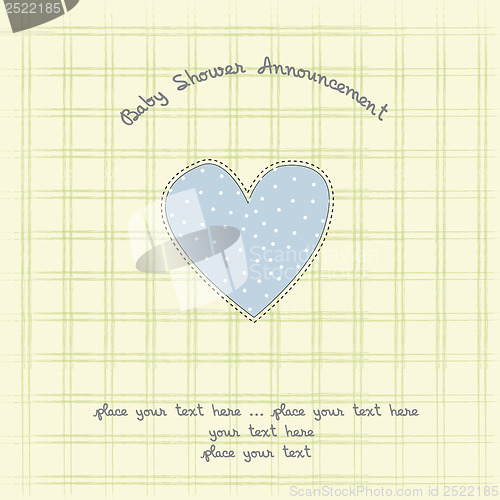Image of baby shower card with heart