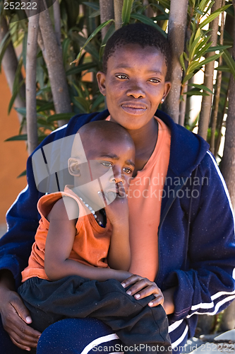 Image of African child and mother