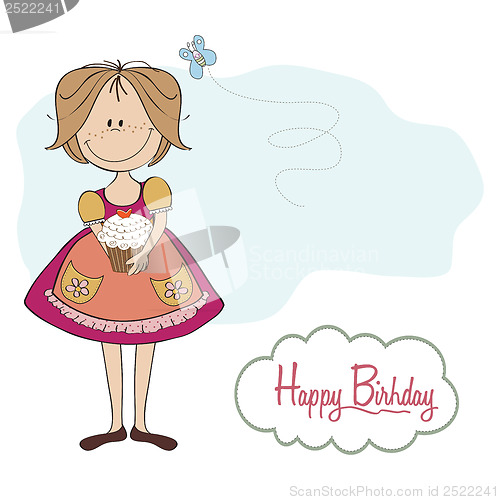 Image of girl with birthday cake
