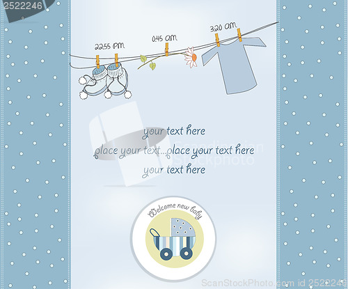 Image of new baby boy shower card