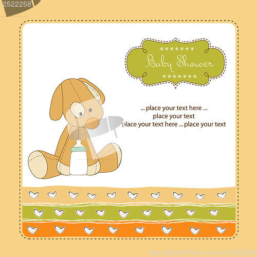 Image of baby shower card with puppy