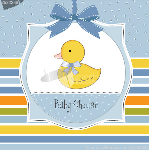 Image of baby shower card with little duc