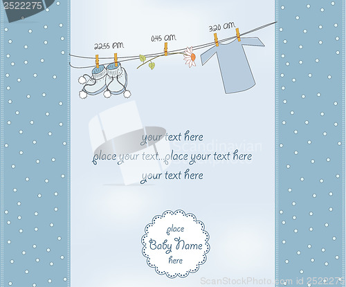 Image of new baby boy shower card