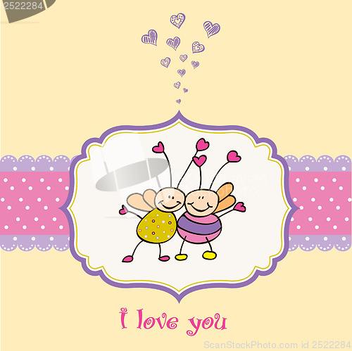 Image of love card with bees