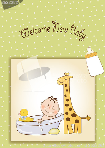 Image of baby boy shower card