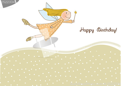 Image of Happy Birthday Greeting Card - Vector Illustration