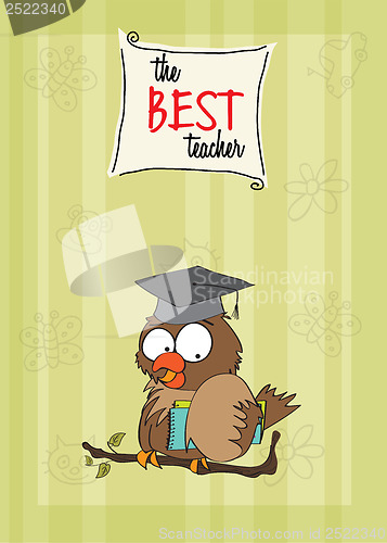 Image of Owl Teacher in vector format