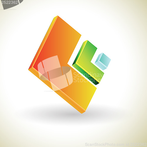 Image of 3d abstract sign