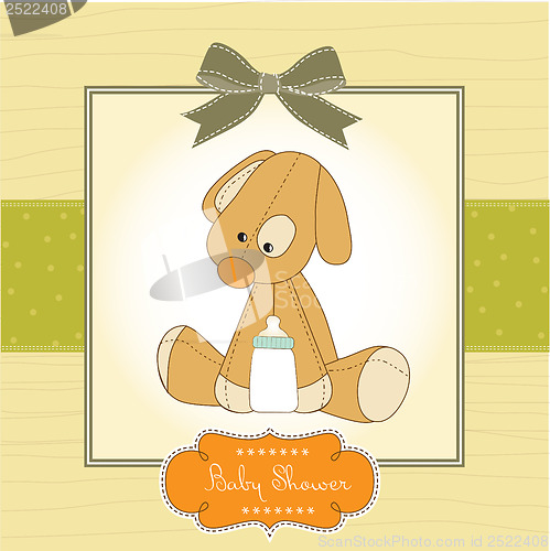 Image of baby shower card with puppy