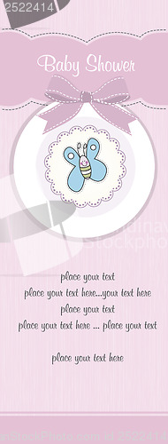 Image of cute baby shower card with butterfly