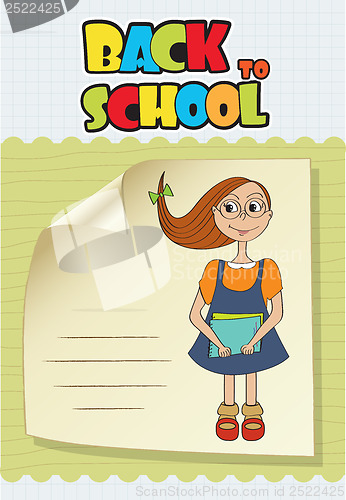 Image of Funny schoolgirl
