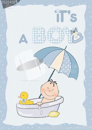 Image of baby boy shower card