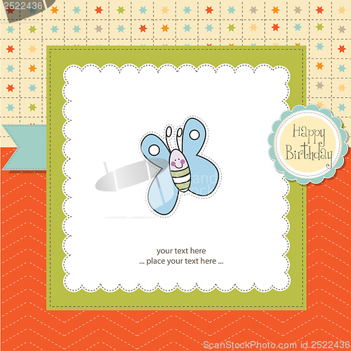 Image of cute baby shower card with butterfly
