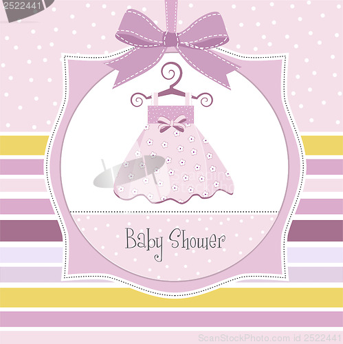 Image of baby girl shower card