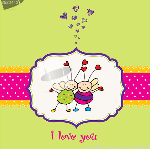 Image of love card with bees