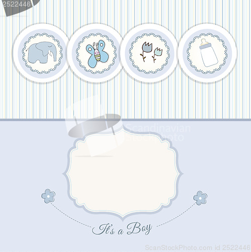 Image of baby boy announcement card