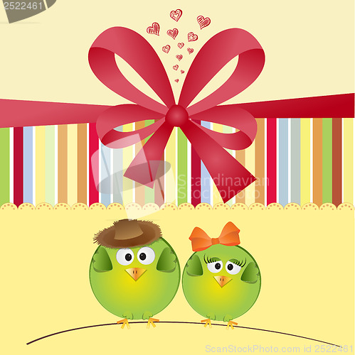 Image of Birds couple in love