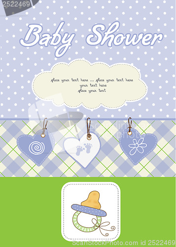 Image of new baby boy shower card