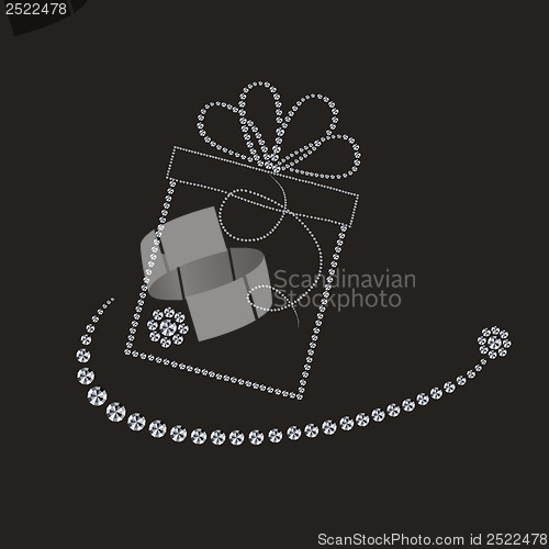 Image of luxury label with gift box