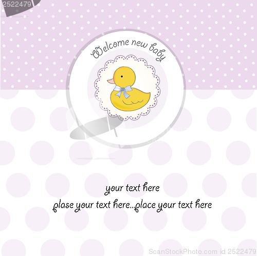 Image of baby shower card with little duck