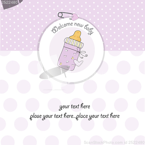 Image of baby girl shower card